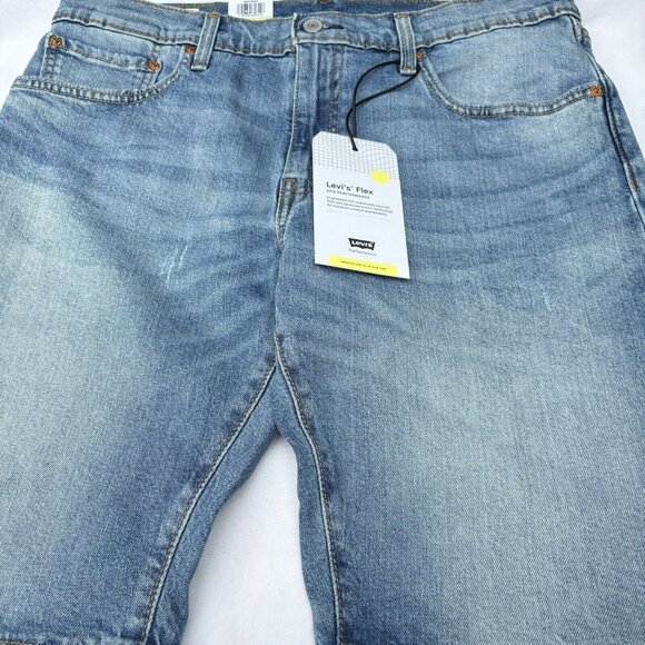 Levis 412 Mens Slim Fit Stretch Shorts Size 33x11 Blue Medium Wash. New. - Picture 11 of 13